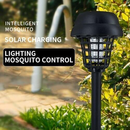 D2 4 Pack Solar Light With Mosquito Killer Lamp Garden Lawn Solar Powered LED Light Garden Pest Bug Insect Repellents Lantern