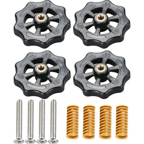 Aibecy 4pcs Upgraded Hand Twist Leveling Nut Diameter Heated Bed Compression Mould with Anet A8 Creality Ender-3 3D Printer