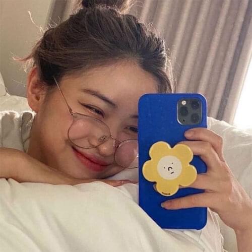 Cute Yellow Flower Holder Ryujin Blue Case for IPhone 12 Pro Max 11ProMax Case for 11 X XR XS Max 7 8Plus Transparent Case