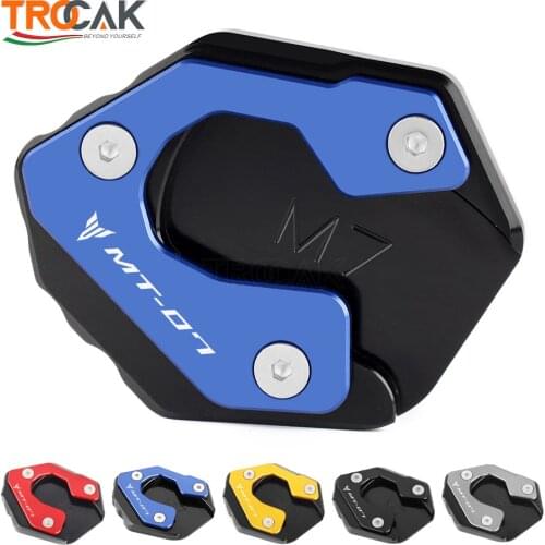 For Yamaha MT07 MT 07 MT-07 2014-2019 2018 2020 Motorcycle CNC Kickstand Side Stand Enlarge Extension Pad Support Accessories