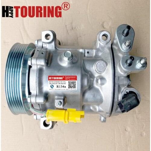 For Sanden 7C16 ac compressor Peugeot 407 Citroen C5 6453WY 9656572680 6453RG 9648238480 6453RA 9660555380 9670022180 9671820480