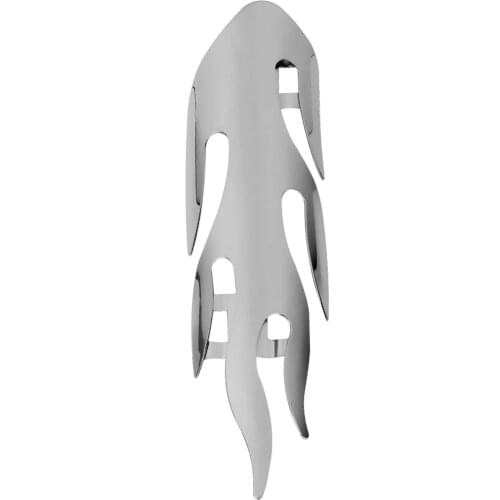 Chrome Flame Exhaust Muffler Pipe Heat Shield Cover Heel Guard Motorcycle