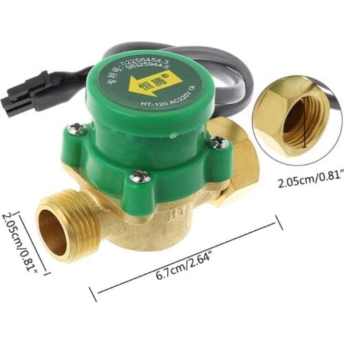HT-120 G1/2 "-1/2" Hot And Cold Water Circulation Pump Booster Flow Switch 1.5A