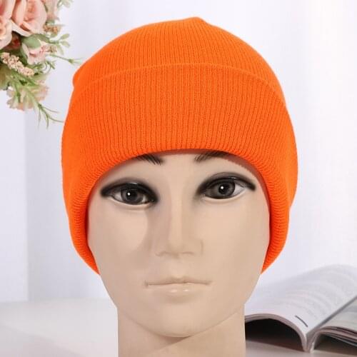 Fashion Crimped Knitted Solid Color Hat Winter Warm Soft Stretch Beanie For Men And Women Multicolor Wool Sports Cap2021 Selling