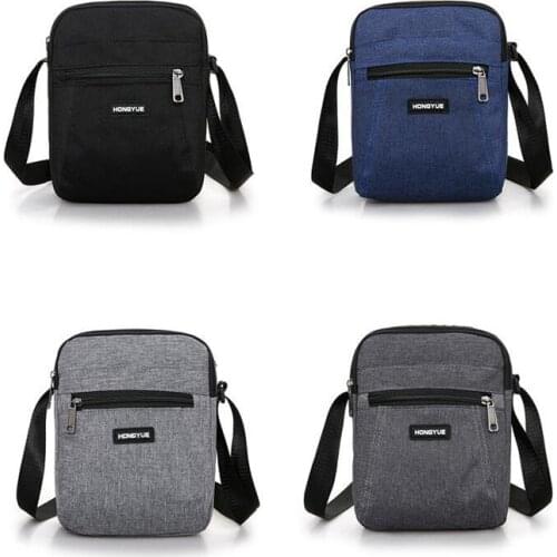 Men Phone Bags Diagonal Mini Shoulder Multi-Function Mobile Phone Bag Outdoor Sports Bag Fashion Wide Shoulder Bags