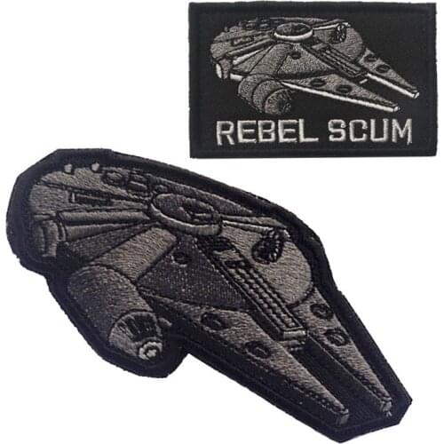 REBEL SCUM REBEL SHIP HAN SOLO Millennium Falcon Embroidered Patch badge