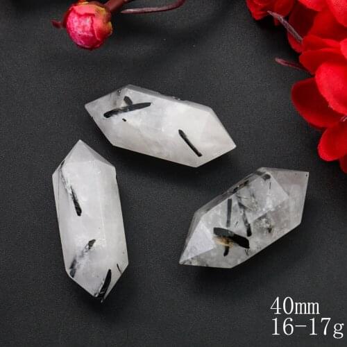 Natural Hexagonal Prism Tourmaline Degaussing Healing Reiki Absorption Negative Energy Paperweight Jewelry Material Home Decor