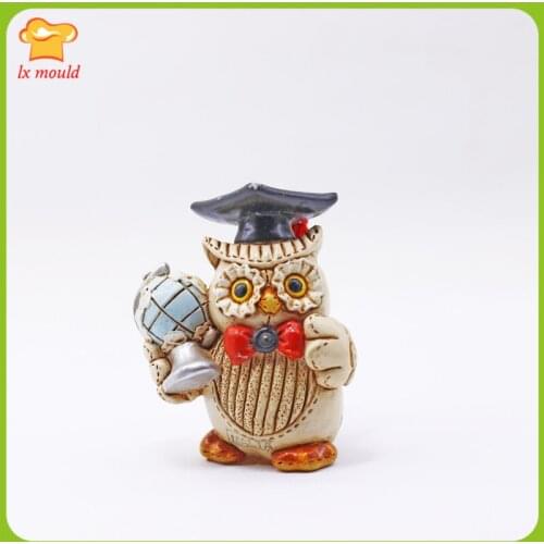 New Doctor OWL 3D Silicone Mould food use resin fimo soap polymer clay plaster wax mold mini globe
