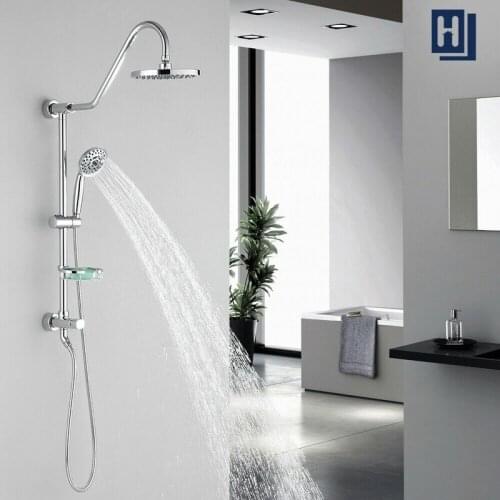 New Style Bathroom Stainless Steel Shower Set Household Multifunctional Bathroom Chrome-plated Rain Shower Head System Mixer