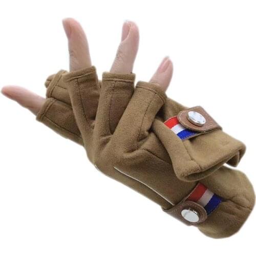 Fingerless gloves spring and autumn models winter ladies fashion suede wrist bike gloves motorcycle gloves new sports bike drivi