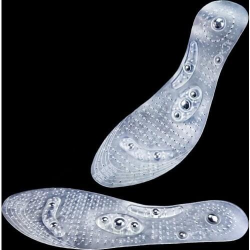 Transparent Health Magnetic Acupressure Massage Insoles Foot Therapy Reflexology Pain Relief Insoles for Women and Men Shoe Pads