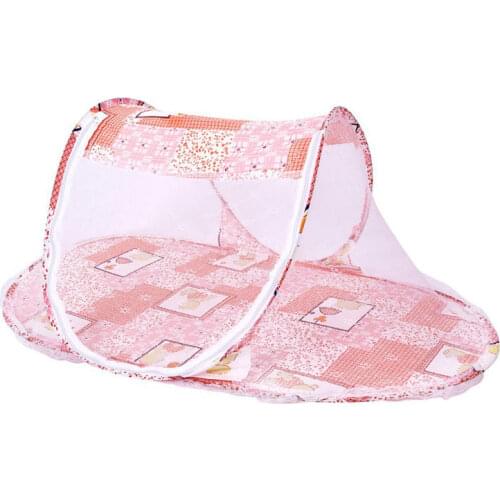 Foldable Newborn Baby Crib Netting Portable Children Baby Bed Mosquito Net Boat Type Zipper Curtain Infant Play Kids Bed Tent