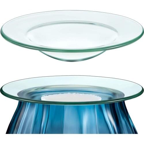 4inchReplacement Glass Dish Deepened Wax Melt Warmer Plate Oil Warmer Bowl Lid Tray For Oil And Tart Warmer(DIA10CM)