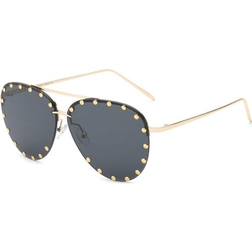 New Fasshion Trend Rivets Pilot Sunglases for Women Men Sunglasses Driving Sunglasses Travel Eyewear Shade Sun Glasses UV400