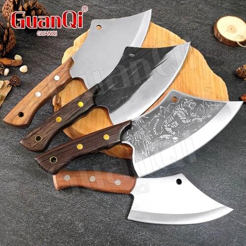 High Carbon 5Cr15Mov Steel Butcher Knife Kitchen Knife Handmade Forged Chopping Cleaver Razor Sharp Chef Knife Slicing Knife