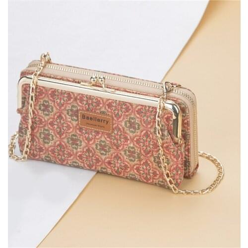 Women Retro Shoulder Bag PU Leatheer Flap Geometric Flarol Printed Fashion Crossbody Bag Female Walltes