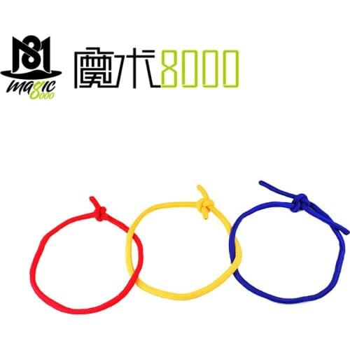 Three Strings Three Color Linking Ropes Magic Trick Red Yellow Blue Rope Magic Props Close-Up Funny Professional Accessories