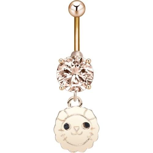 Sunflower Smile Face Belly Button Navel Bar Ring Barbell Body Piercing Jewelry