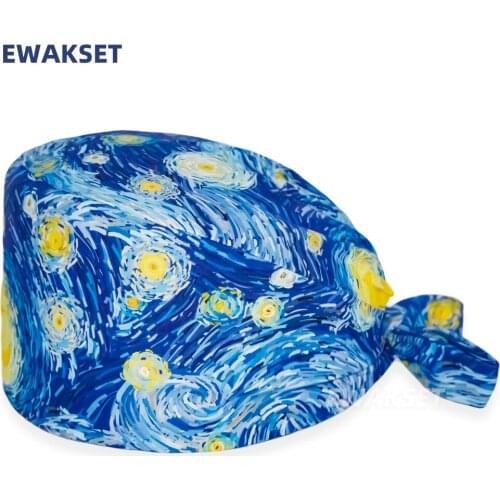 Unisex women & men work cap Cotton surgical cap Dentist cap Pet Veterinary Beauty pharmacy lab pretty work cap scrubs caps