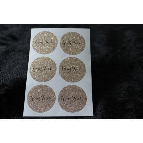Your text Rose gold glitter classic round sticker
