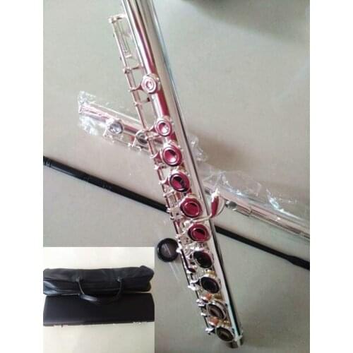 Japan Brand Naiputesi Silver flute 211SL musical instrument Flute 16 over C Tune and E-Key Flute music professional With Case