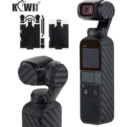 Kiwifotos Anti-Scratch Camera Cover Skin Protector For DJI OSMO Pocket Body Anti-Slide Grip Holder 3M Sticker Carbon Fiber Film
