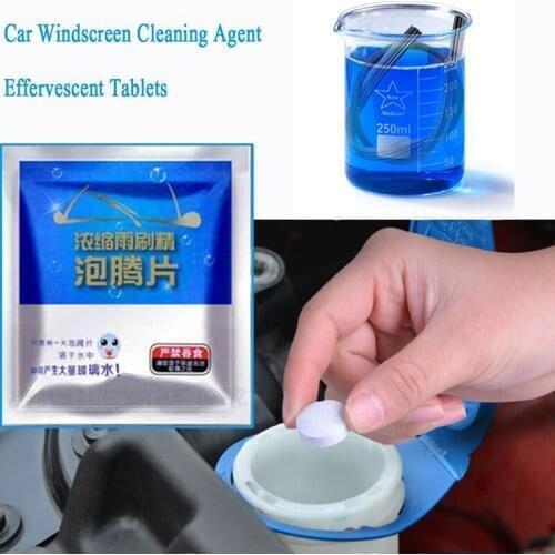 JETTING 1pc/2pcs Auto Car Windshield Glass Wash Cleaning Concentrated Effervescent Tablets Cleaner Fluid Car Solid Cleaner