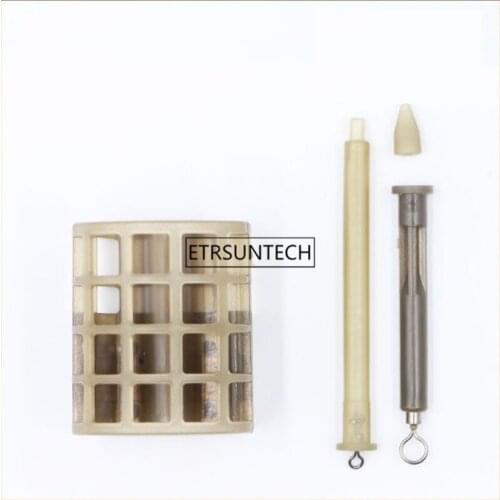 100pcs Fishing Bait Cage Fish Connector Lead Sinker Fishing Feeder Bait Holder Thrower Carp Fishing Tackle Accessory