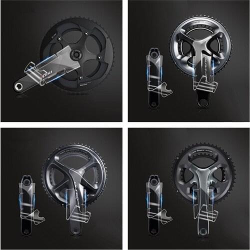 3 Sheets Mountain Bike Crank Protective Film Cover Carbon Fiber Universal Tooth Plate Anti-collision MTB Crank Clear Stickers
