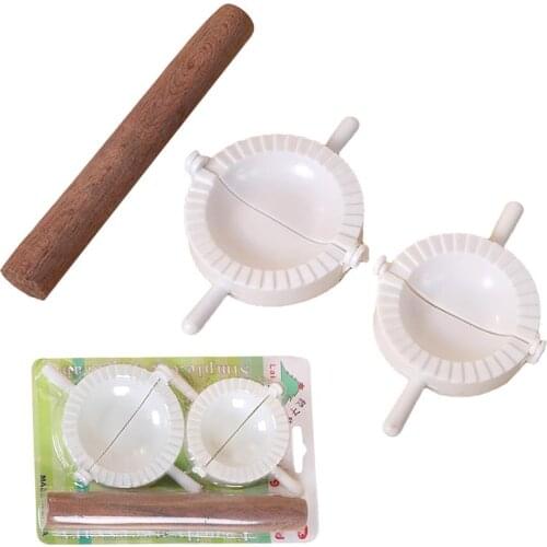 3PCS Dumpling Maker Set DIY Dumpling Mould New Kitchen Tool Dumpling Machine Maker Equipment With Rolling Pin Easy Kitchen Tools