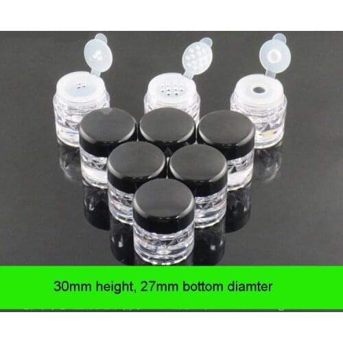 300pcs 3g 3ml Empty Clear Jar Loose Powder Pot Eye Shadow Powder AS Small Stack Container Nail Art Portable Mini Bottles Jars