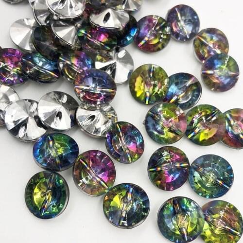 50PCS 12MM Sharp Bottom Acrylic Buttons Bags Garment Sewing Accessories DIY Crafts PT326