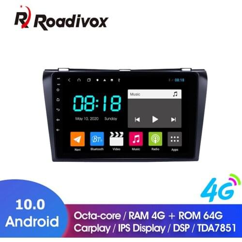 9" Android 10.0 RAM 4G ROM 64G for Mazda 3 2004-2009 Car Dvd Gps Navigation Radio Multimedia Player Stereo Head Unit