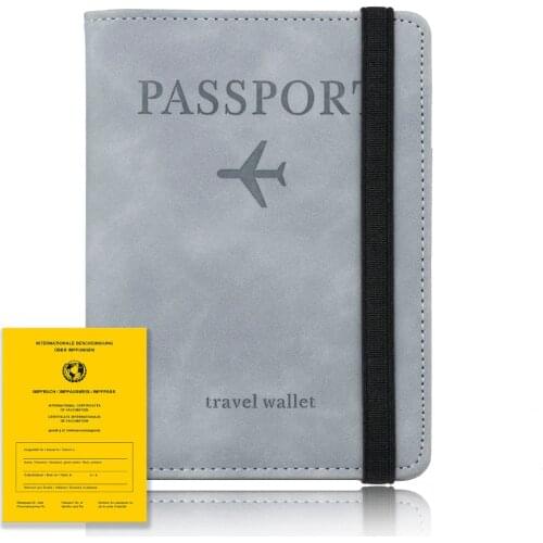 TOURSUIT PU Leather RFID Blocking Business Passport Covers Holder Bank Card ID Wallet Case Travel Accessories for Women Men