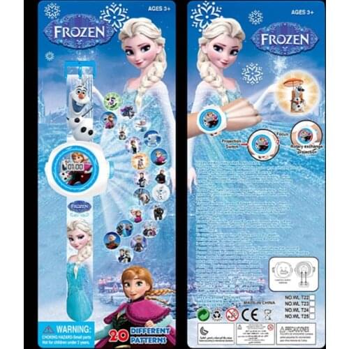 Disney Bevroren Speelgoed Set 3D Projectie Horloges Action Figure Disney Films Verjaardag Anime Figuur Anna Aisha Gift