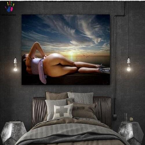 DIY colorings pictures by numbers with colors Woman under the sky picture drawing painting by numbers framed Home