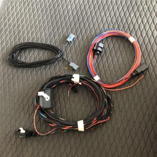 For Volkswagen VW Golf 6 GTI R PASSAT B6 B7 CC LOGO turn standard Rear view camera cable RVC RGB wires