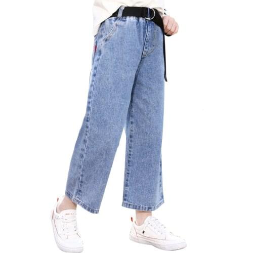 Kids Jeans Girl Wide leg pants Girls Jeans Elastic Waist Jeans For Girls Spring Autumn Casual Clothes For Girls 5 7 9 11 13
