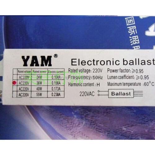 Electronic Ballast 36W Fluorescent Lamps AC 220V 50Hz for H Tube Dome light with Lamp Socket