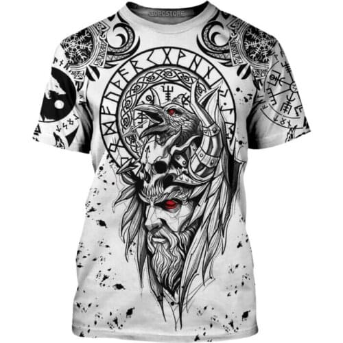 Men Casual Wolf 3D Print T-Shirt Viking Tattoo Hip-Hop Tshirts Summer Knight Templar Tee Harajuku Wome Unisex Short Sleeve Top 1