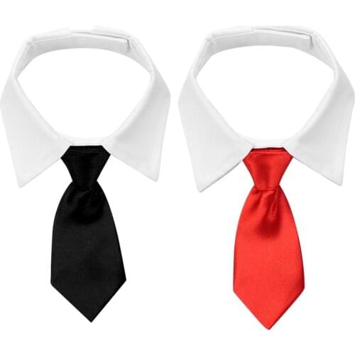 Pet Dog Cat Formal Necktie Tuxedo Bow Tie Black and Red Collar for Dog Cat Pet Accessories Suit for small medium dogs and cats