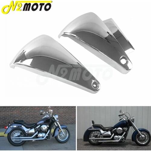 Chrome Left & Right ABS Motorcycle Fairing Battery Side Fairing Covers For Kawasaki Vulcan VN800 VN800A VN400 Classic 1995-2006