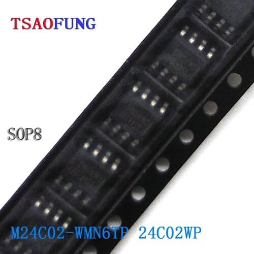 5Pieces M24C02-WMN6TP 24C02WP SOP8 Integrated Circuits Electronic Components