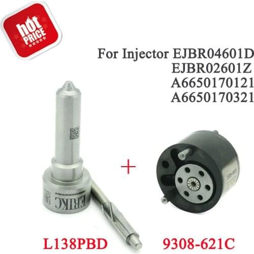 ERIKC 7135-649 (L138PBD+9308-621C) Common Rail Injector Repair Kits Control Valve Nozzle For SSANGYONG EJBR04601D EJBR02601Z