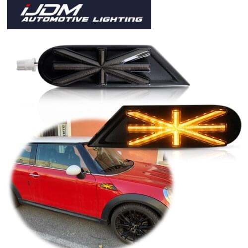2Pc For MINI Cooper R55 R56 R57 R58 R59 Dynamic Sequential LED Fender Marker Light Side Marker Lamp Indicator Turn Signal Light