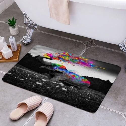 Elephant Color Splash 3D Print Doormats Rectangle Non-Slip DoorMat Bedroom Kitchen Entrance Print Door rugs Dropshipping