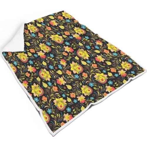 Full Printed Flowers Square Blanket Super Soft Throw Blanket for Men Women Teenager Decor All Seasons Home Room Chair Sofa
