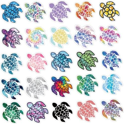 Personality Car Styling 41 PCS Sea Turtle Cartoon Car Sticker Colorful Window Body PVC Customized Sticker Decal