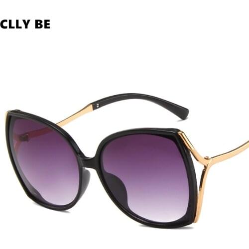 Fashion Vintage Oversized Sunglasses Women UV400 Brand Designer High Quality Classic Sun glasses For Women Feminino