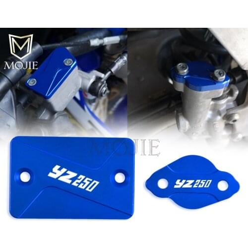 Motorcycle CNC Front Rear Brake Fluid Reservoir Cap Cover For Yamaha YZ250 YZ 250 2003-2007 2004 2005 2006 Brake Fluid Cover